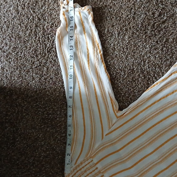 Retrology womens orange scrunchy striped blouse size small - Picture 16 of 16